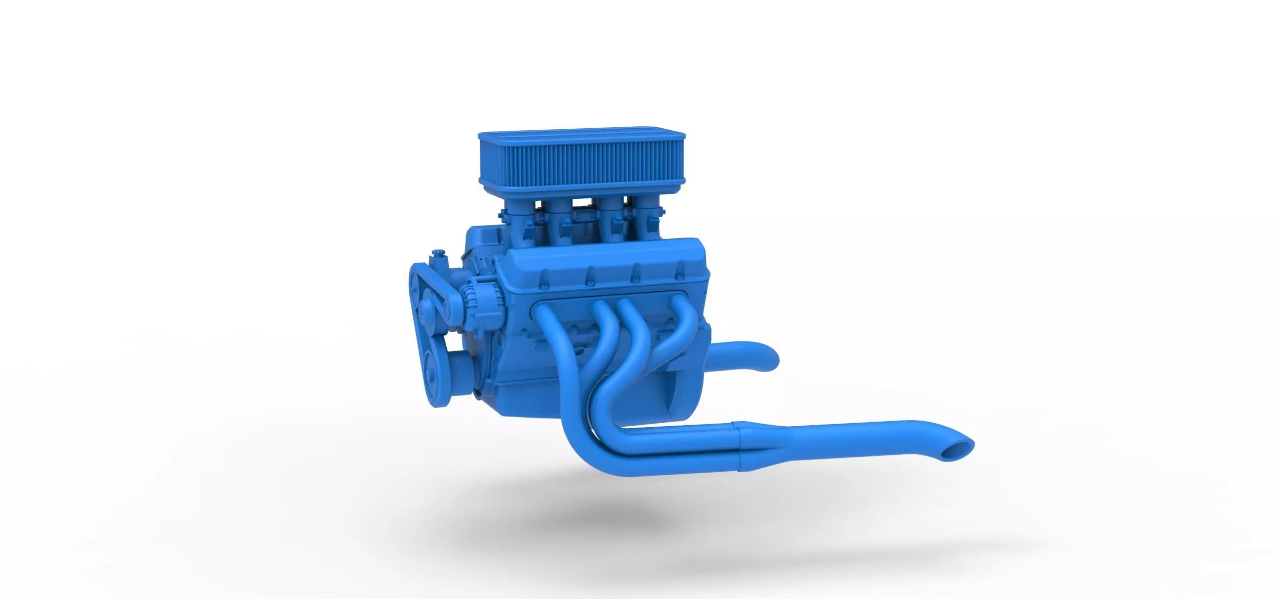 Engine of Silver Crown Car Scale 1 to 25 3D print model