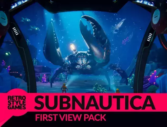 First Person Shooter Underwater Game Asset Pack Low-poly 3D model