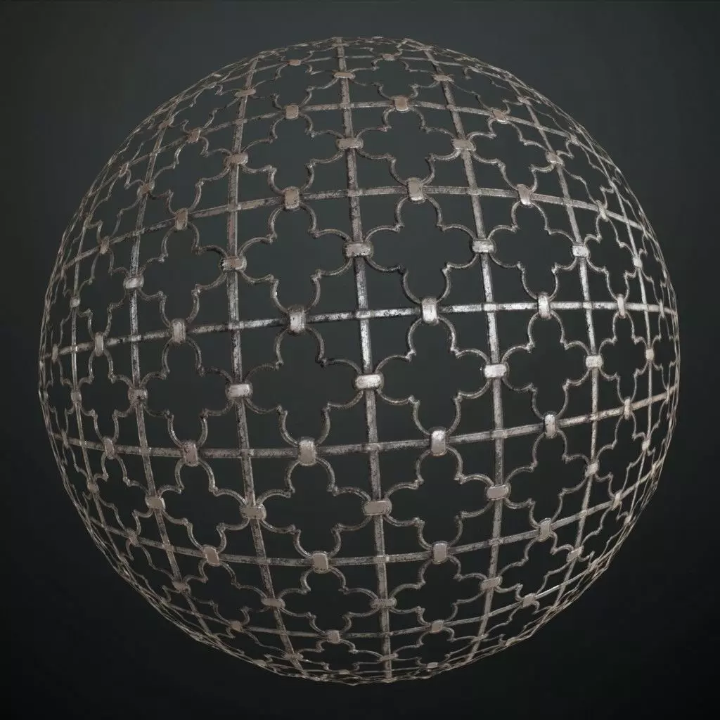 Silver Rust Metal Iron Guard Transparent PBR Seamless Texture