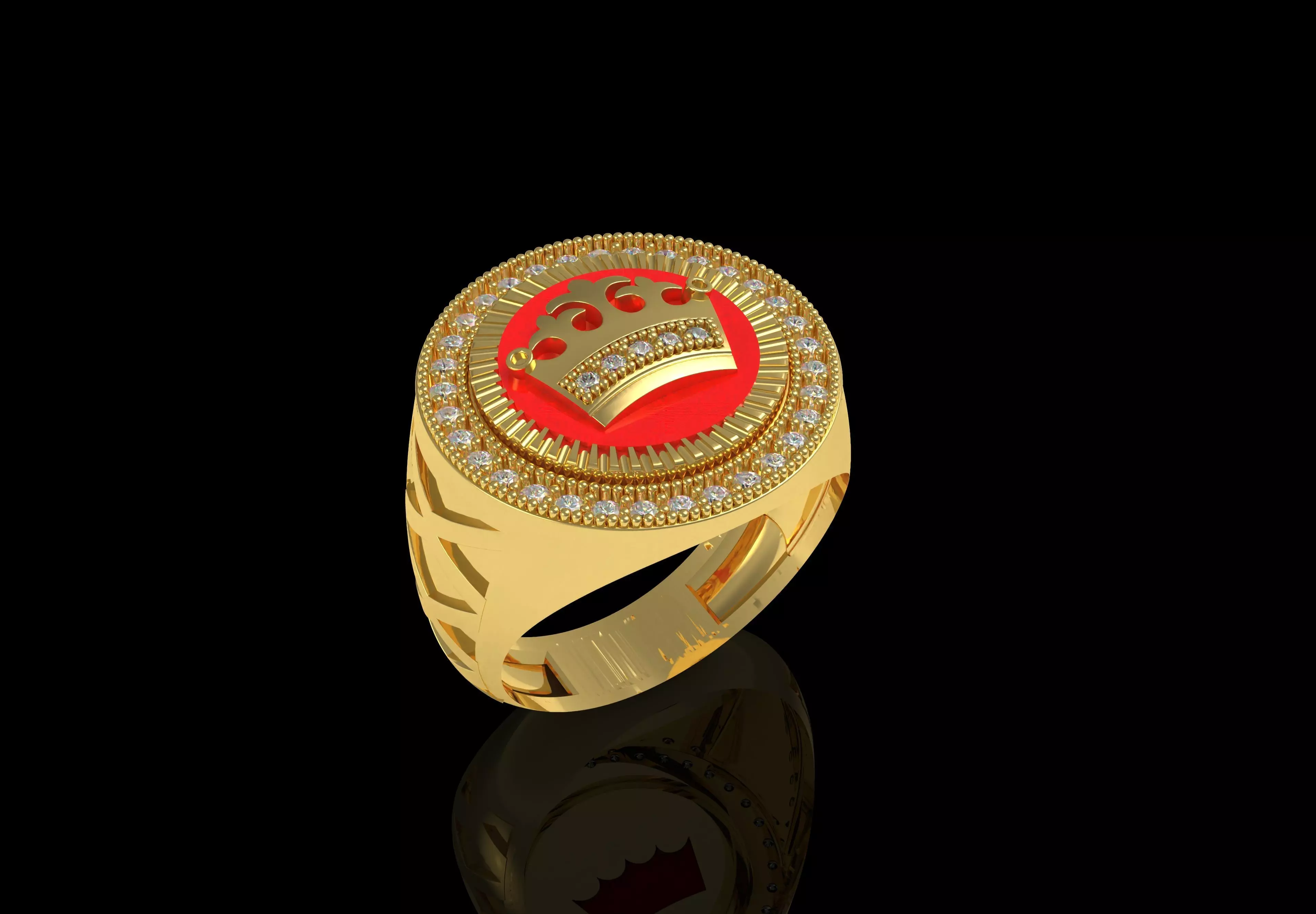 Crown Ring 3D print model