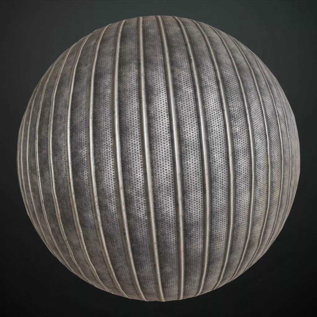 Silver Rust Metal Corrugated Transparent PBR Seamless Texture