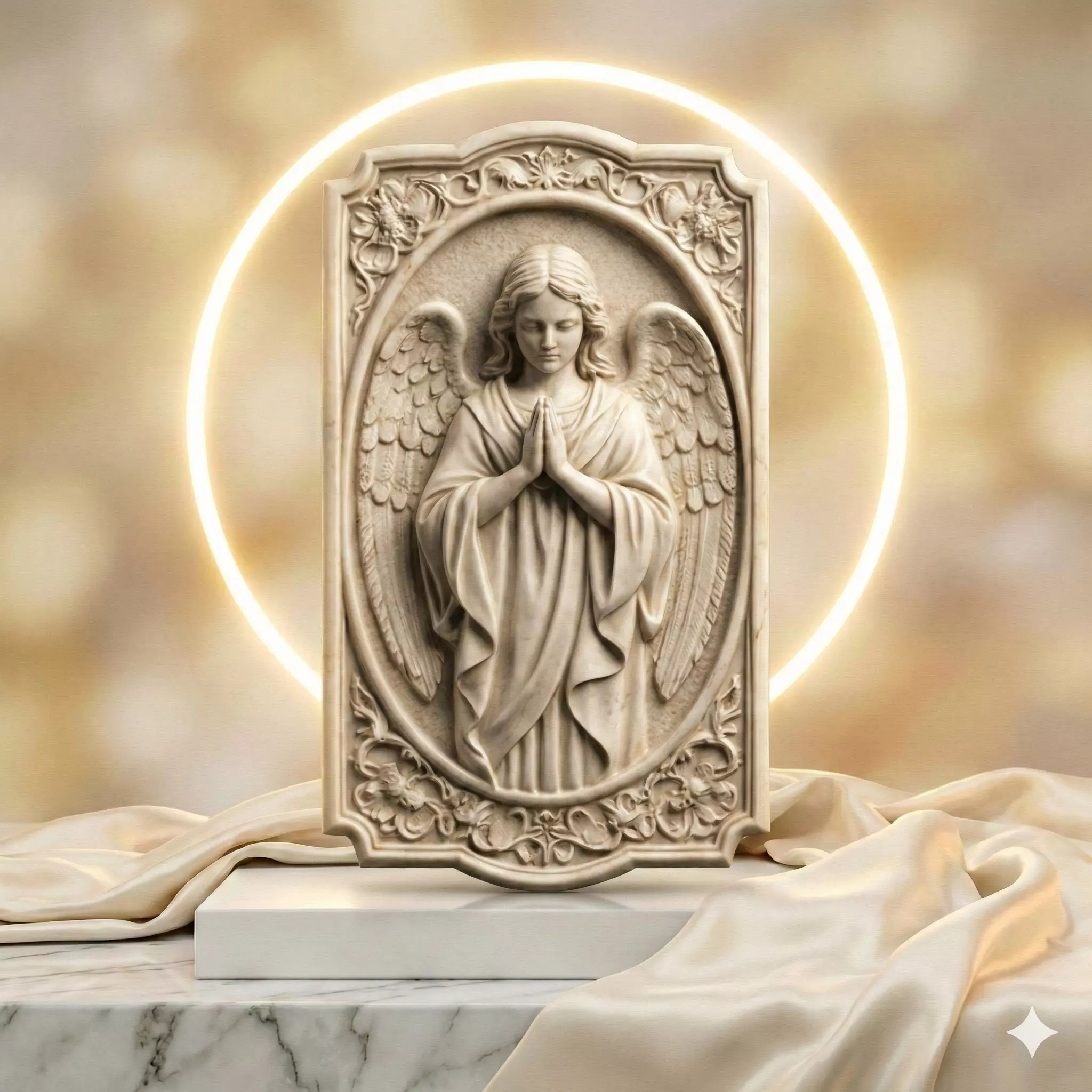 Guardian Angel Relief 3D Model 3D print model