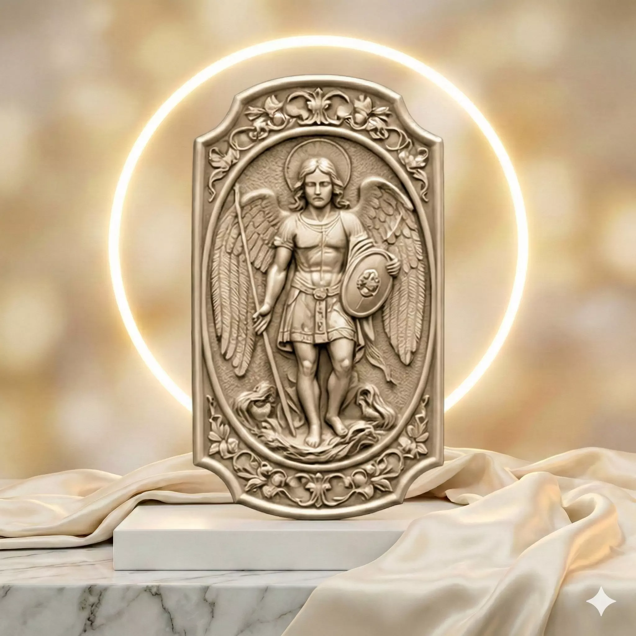 Archangel Guardian Relief 3D Model 3D print model