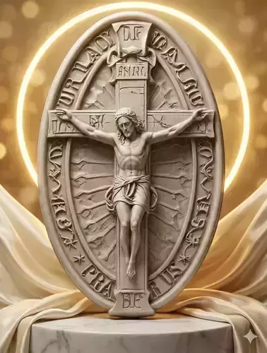 Crucifix Relief 3D Model