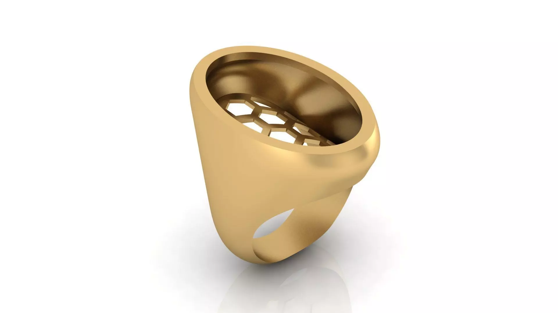 free oval jewelry ring Free 3D print model