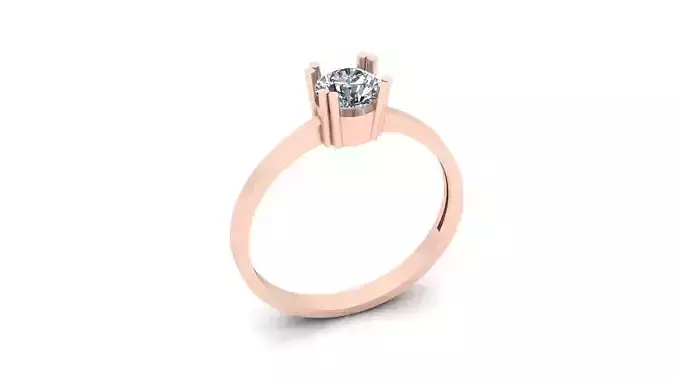 round solitaire jewelry ring