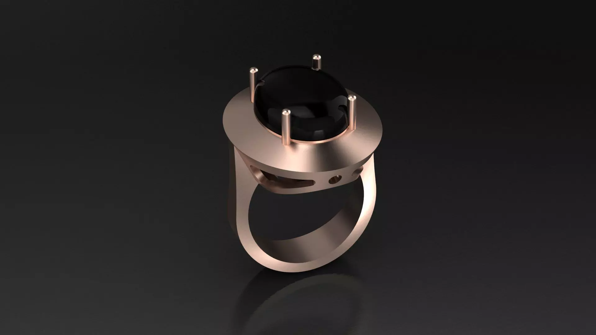 free oval jewelry ring Free 3D print model