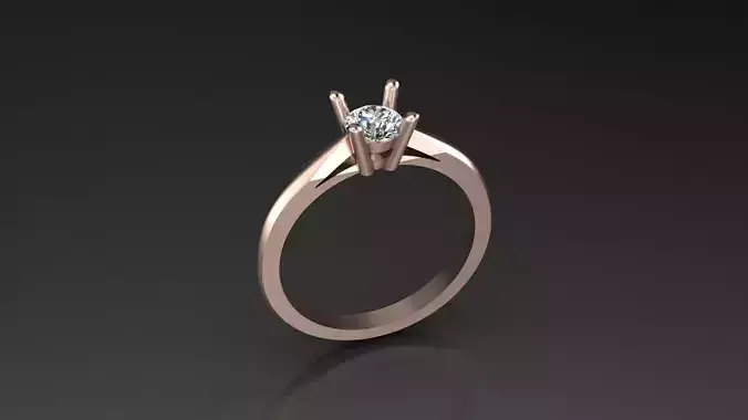round solitaire engagement jewelry ring 