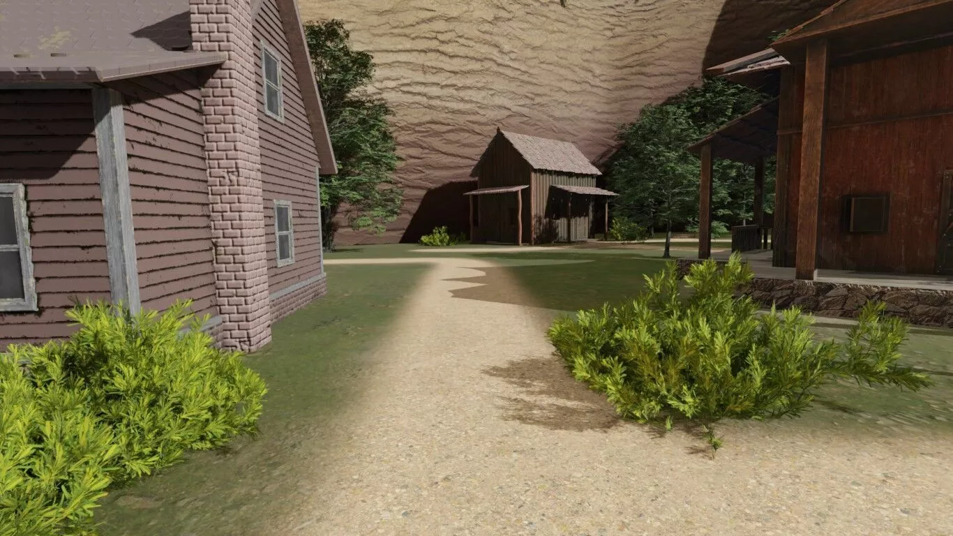 Mountain Village Scene 3D model