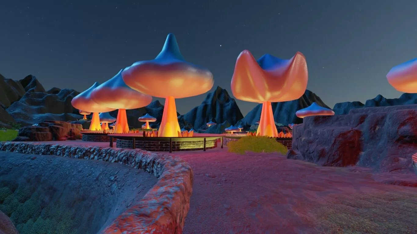 Enchanted Floating Villages 3D model