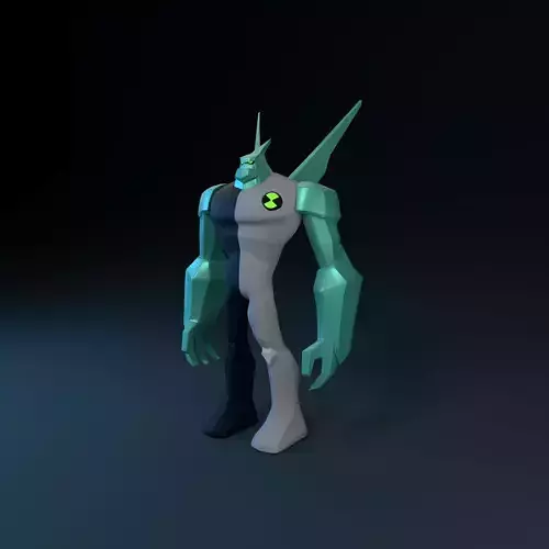 Low Poly Ben 10 diamondhead Model 3D model