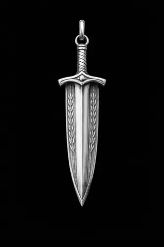 Blade of Justice Pendant   Sculptural 3D Printable Model