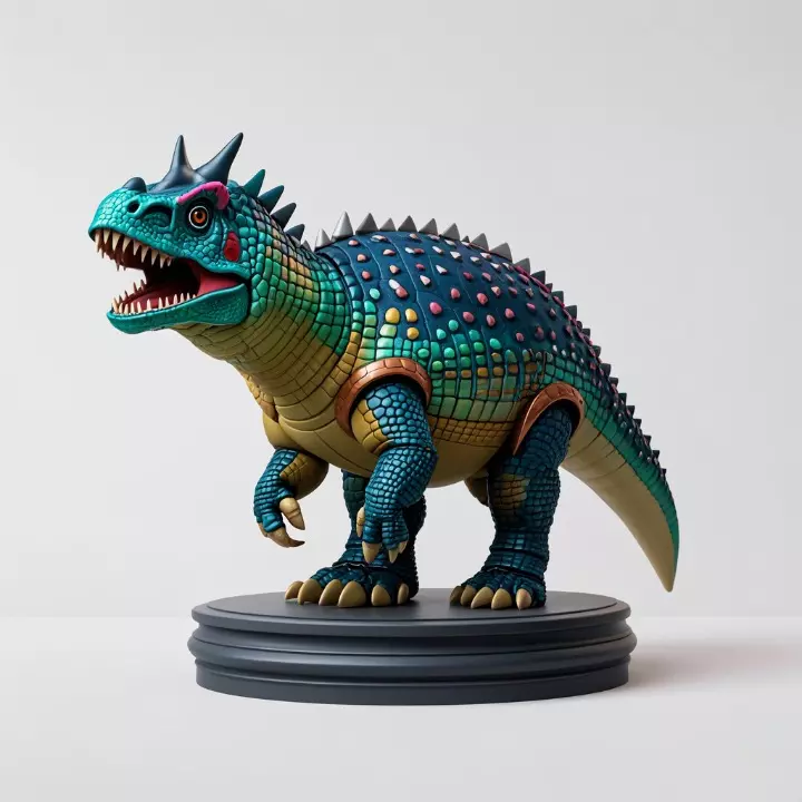 3391 Gothic Roaring Ankylosaurus Dinosaur 3D Model STL 3D print model