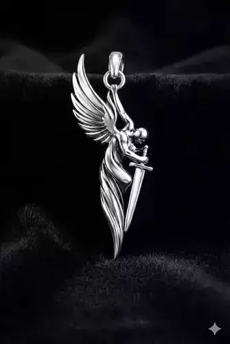 Descending Form Pendant   Sculptural 3D Printable Model