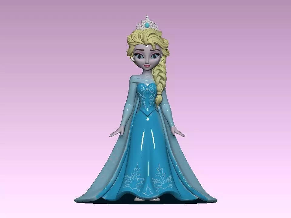 Elsa princess sculpture model - 3D print 3D print model