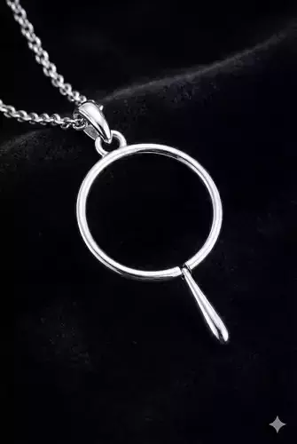 Halo Lock Pendant   Minimal Sculptural 3D Printable Model