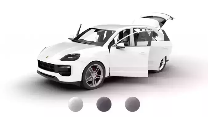 Porsche Cayenne Turbo E-Hybrid 2025 HQ 3d model 3D model