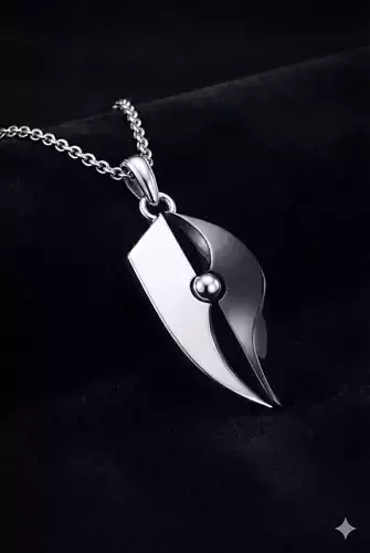 Angel vs Shadow Pendant   Sculptural 3D Printable Model