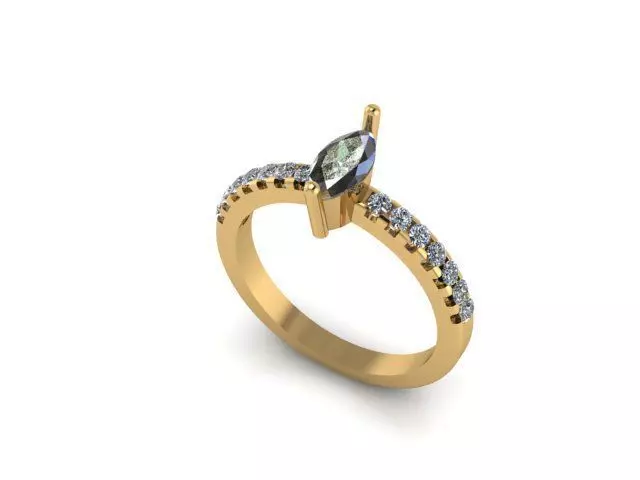 Marquise Wedding Ring Free Download free Free 3D print model