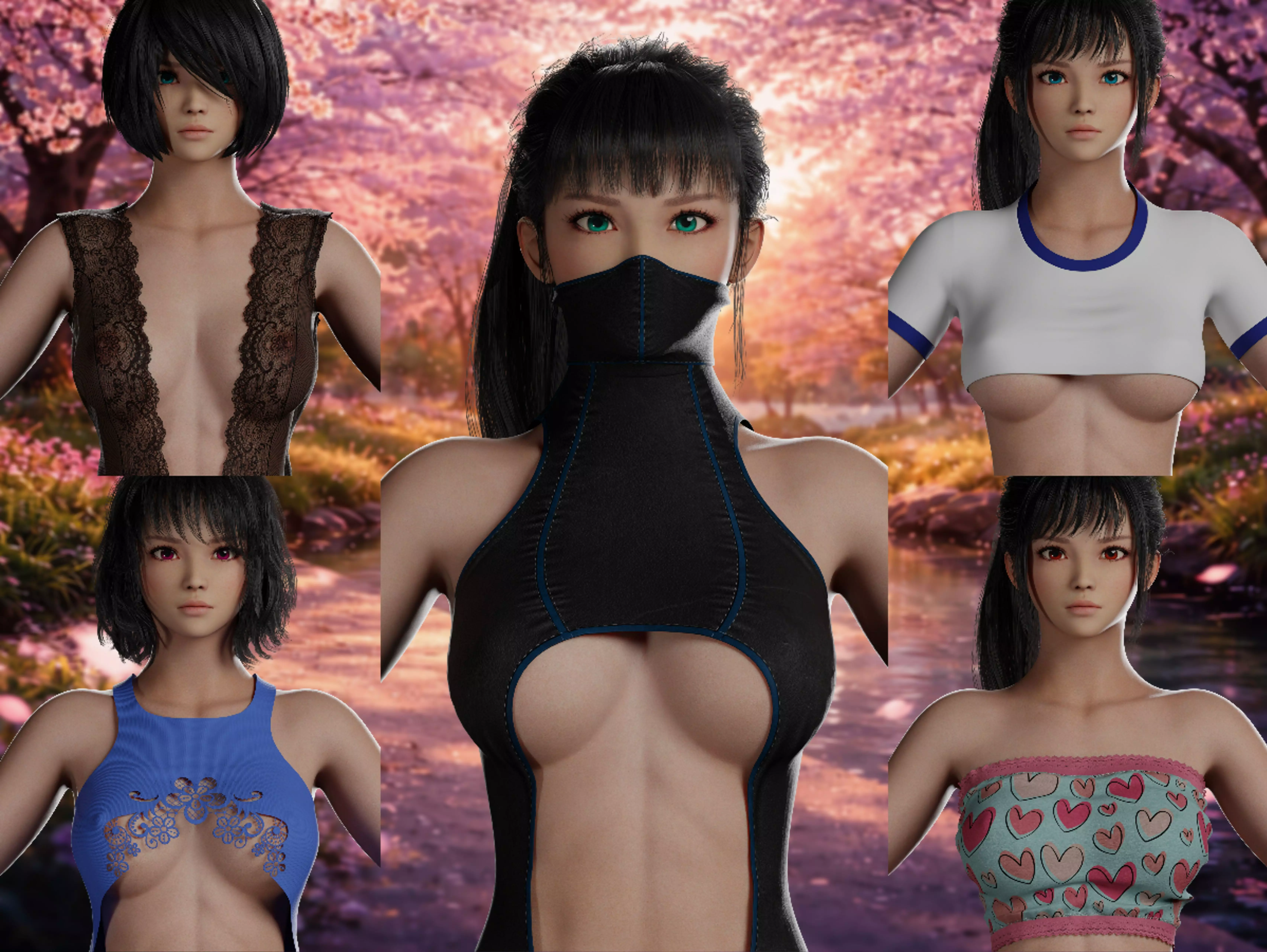 Tia Realistic Female 3D Character Game Ready Rigged PBR Low-poly 3D model