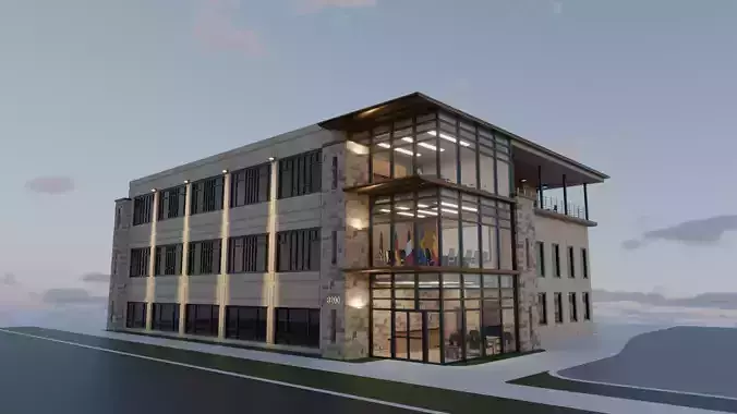 Corporate Office Building 3D model