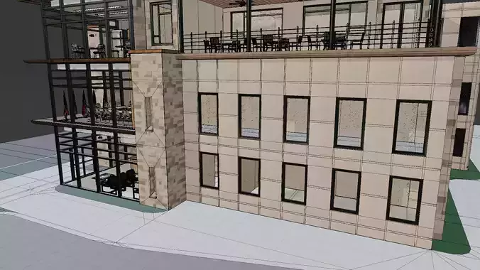 Corporate Office Building  3D model 7