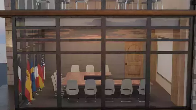 Corporate Office Building  3D model 5