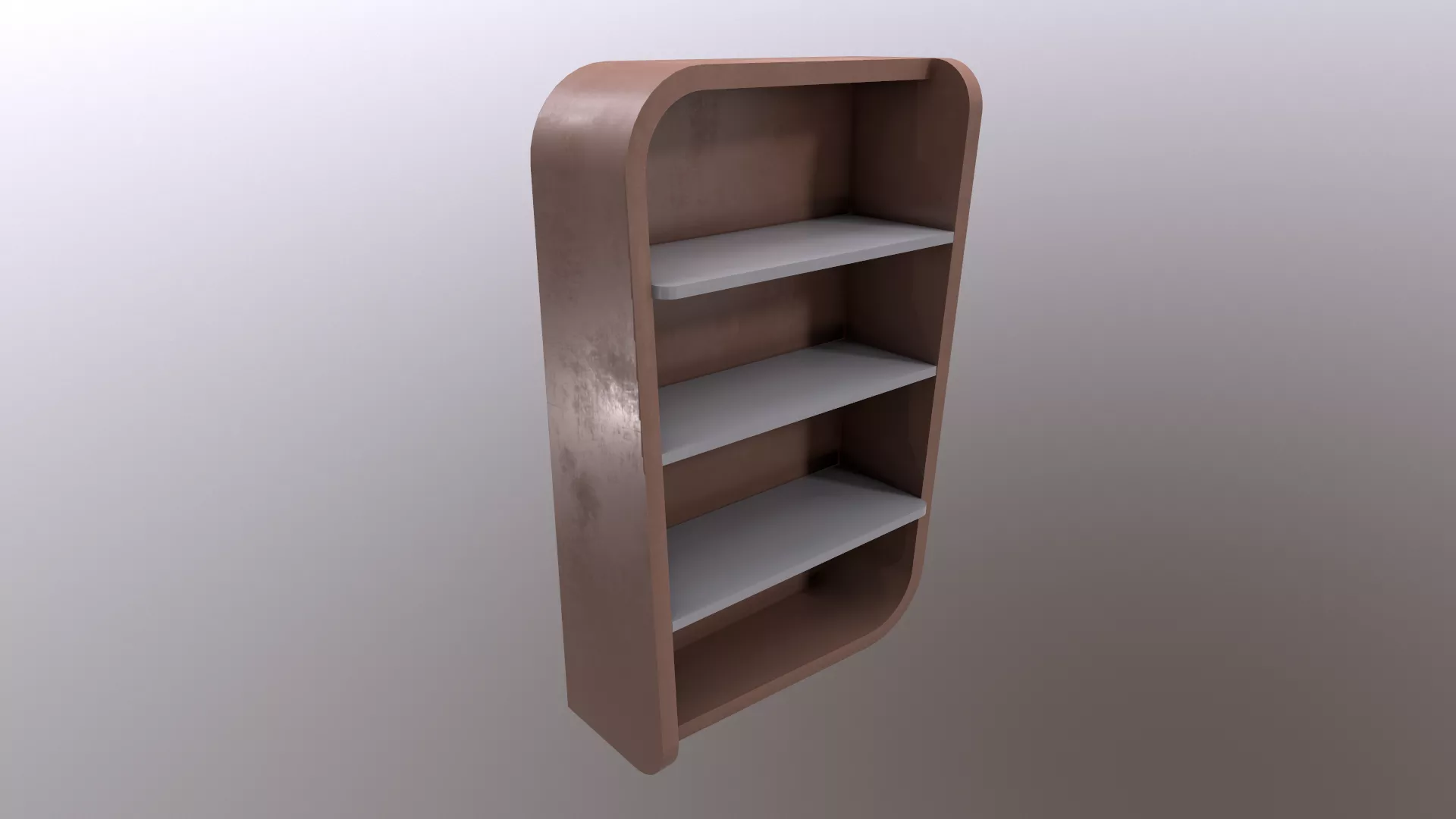 Asymmetric Cabinet Low-poly 3D model