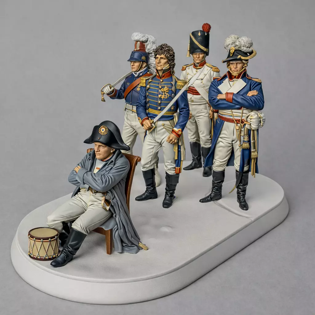 Napoleon at Borodino STL Diorama 3D print model