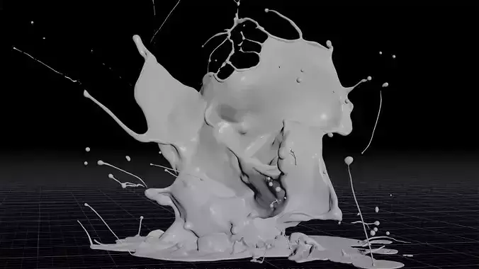 Realistic Water Splash Simulation Animated 3D model 4