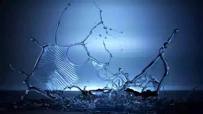 Realistic Water Splash Simulation Animated 3D model 2
