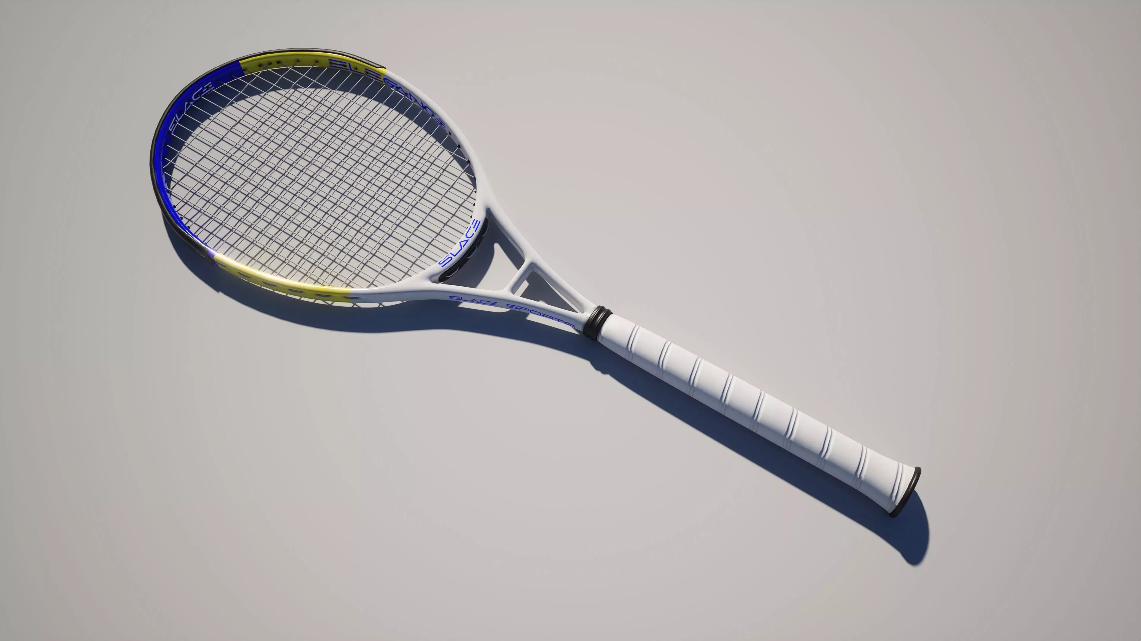Tennis Racket Low-poly 3D model