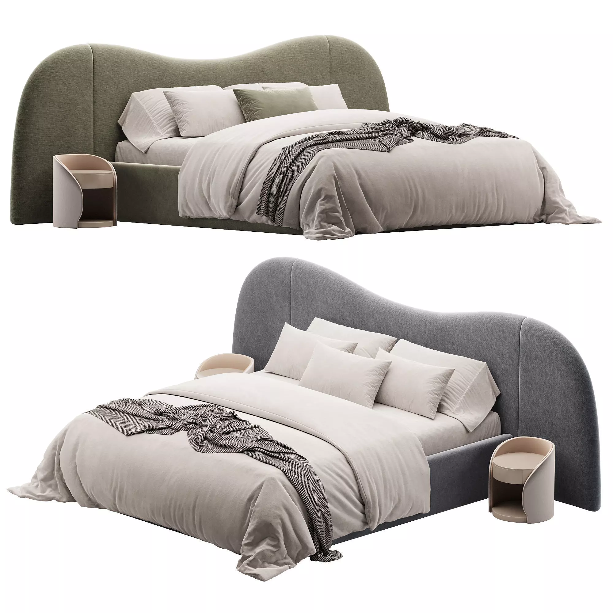 The Extended Savannah Bed Low-poly 3D model