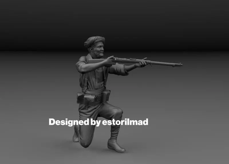 REGULAR NATIONAL SOLDIER SPANISH CIVIL WAR v4 3D print model