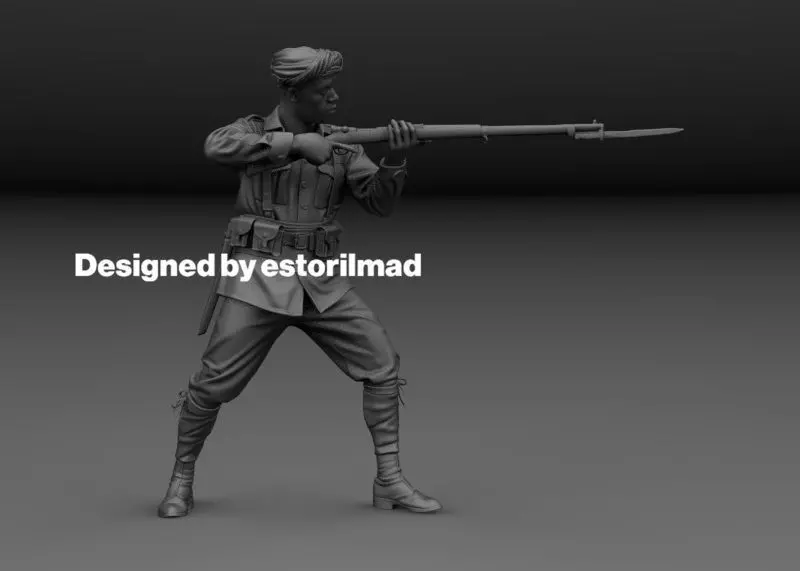 REGULAR NATIONAL SOLDIER SPANISH CIVIL WAR v6 3D print model