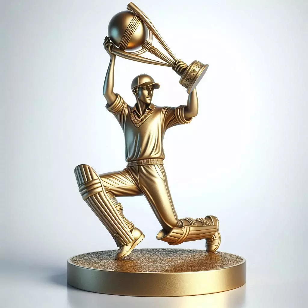 Golden Trophy Man 3D Model 3D print model