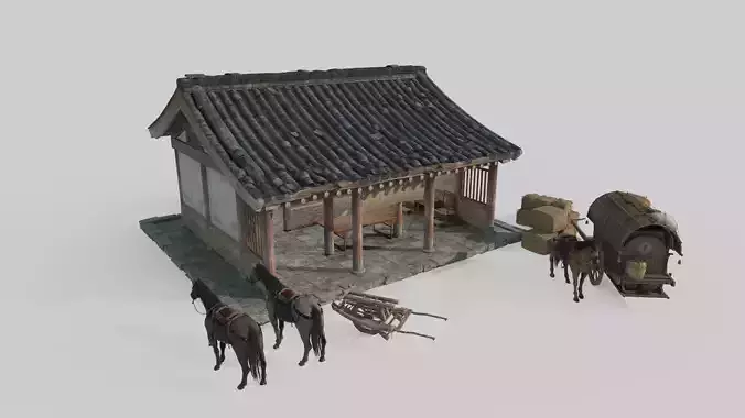Ancient Asian Architectural Escort Agency 3D model