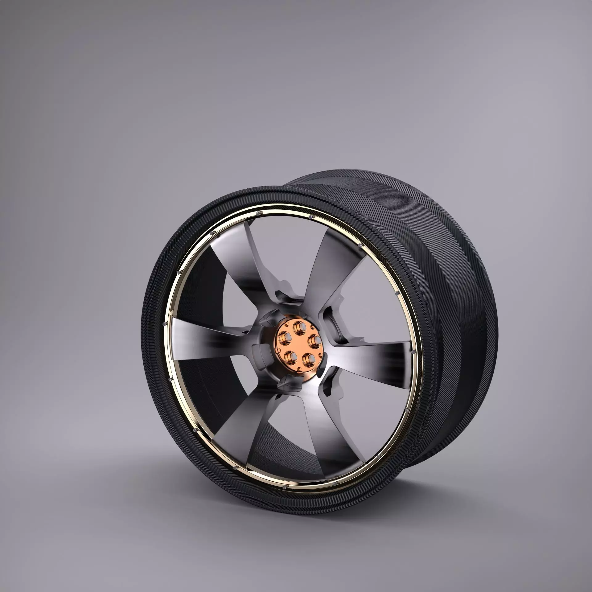 Rims concept tuning part carbon fiber STL 3D model