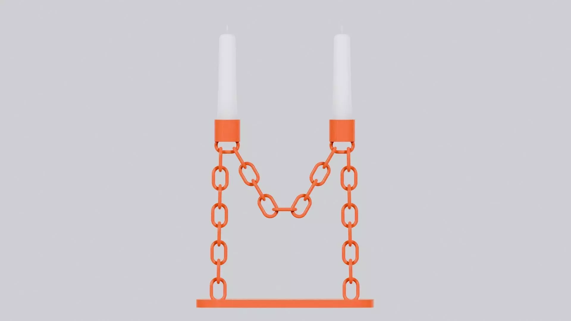 M Orange Candleholder 3D Model Unwrapped UV Low-poly 3D model