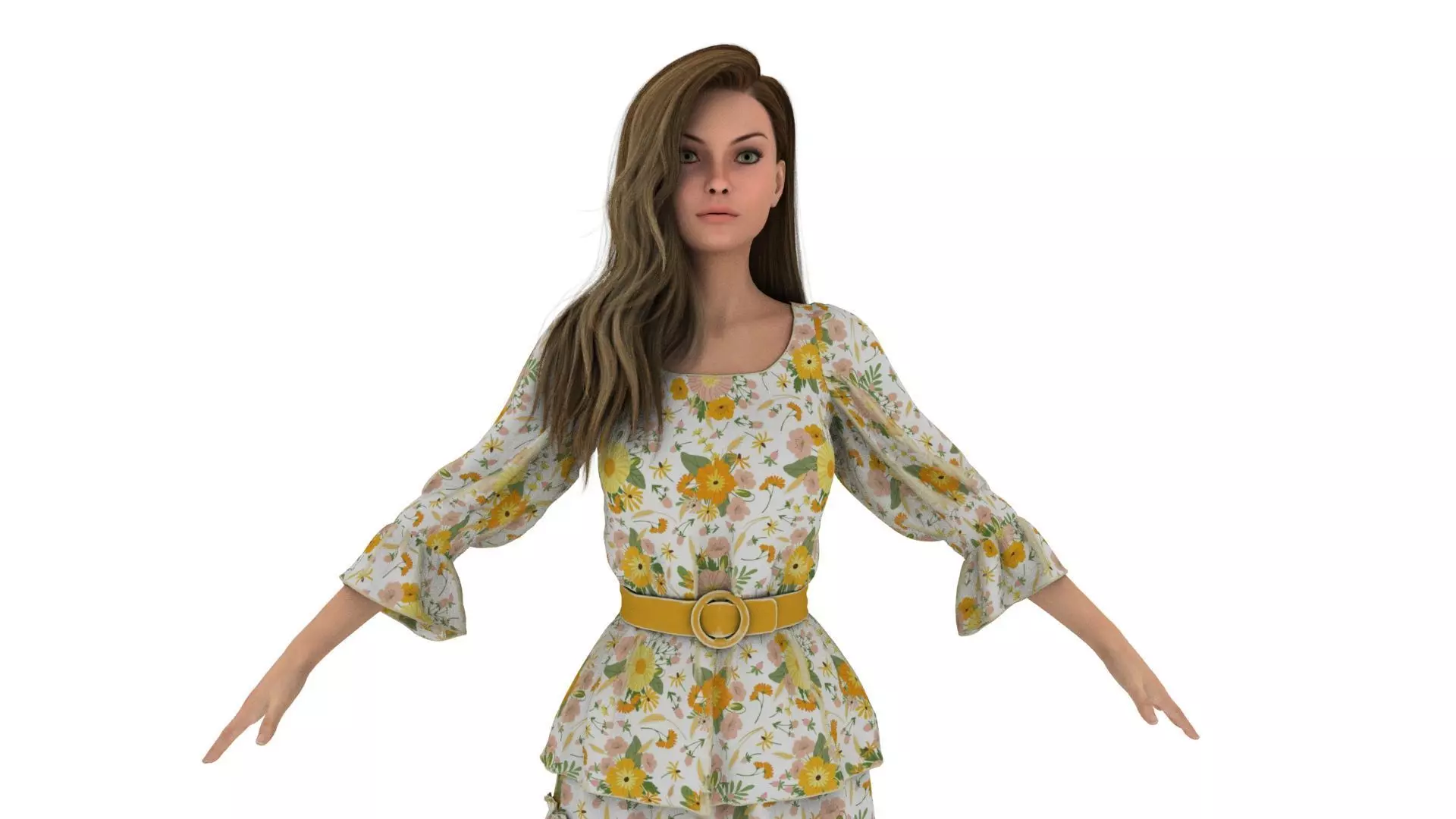 Realistic girl woman model 3D model