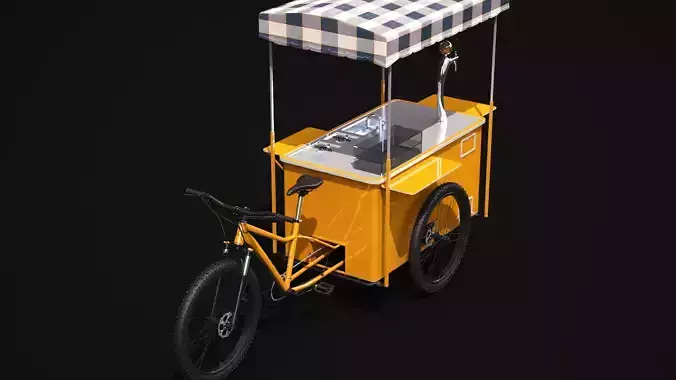 Street Food Bike 3D model 7