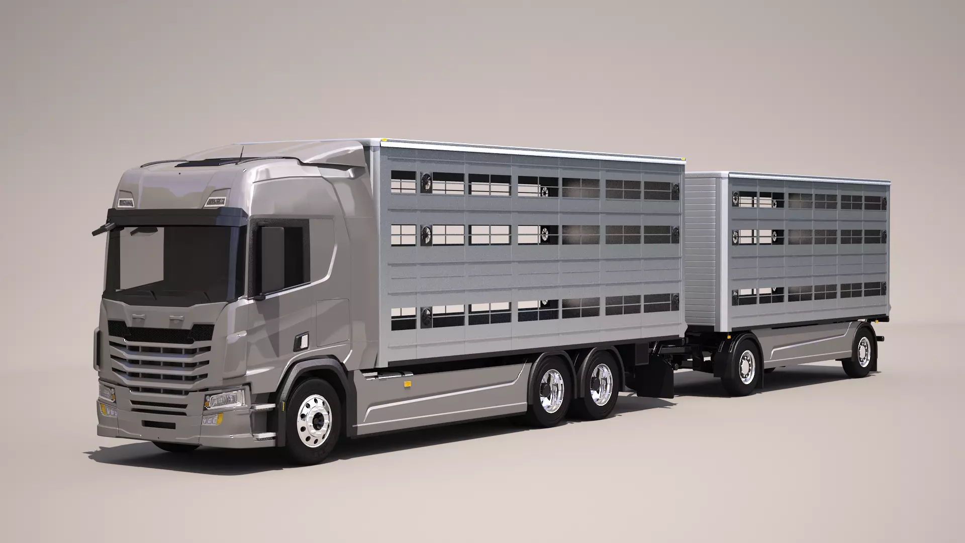 Livestock Tandem Truck 3D model