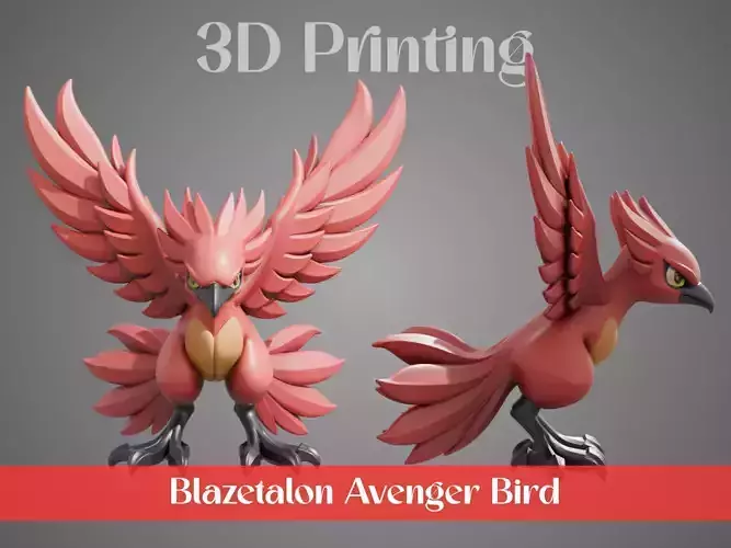 Stylized Flame Birds - Blazetalon Avenger