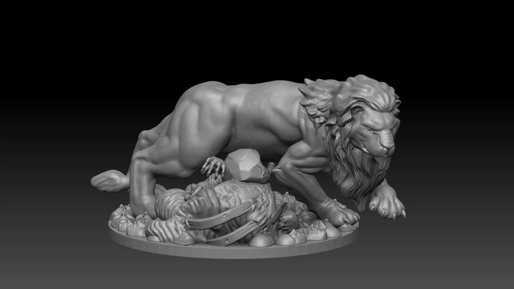 Black Lion 3d print model 3D print model