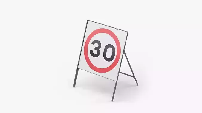 Speed Limit 30 Miles Square Road Sign