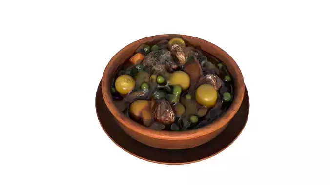 Beef Stew Low-poly 3D model 2