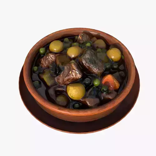 Beef Stew Low-poly 3D model 7