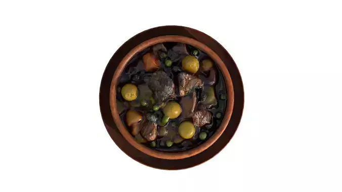 Beef Stew Low-poly 3D model 5