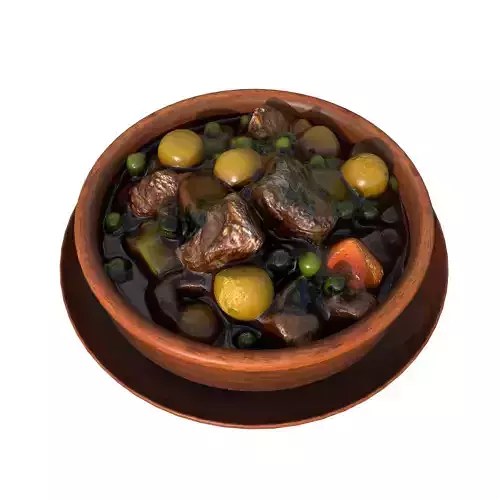 Beef Stew Low-poly 3D model 4