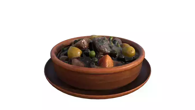 Beef Stew Low-poly 3D model 3